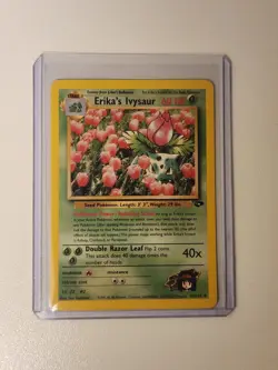 Pokemon Erika's Venusaur Gym Challenge Holo #4 PSA 8 NM MT Swirl + Ivysaur #41 - Image 4