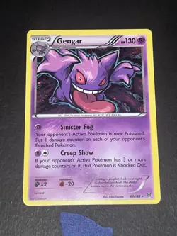 2015 Pokemon Gengar XY Breakthrough Cosmo Holo 60/162 Pokemon TCG - Image 1