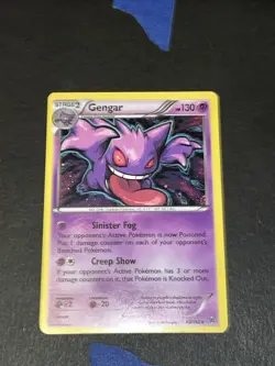 2015 Pokemon Gengar XY Breakthrough Cosmo Holo 60/162 Pokemon TCG - Image 3