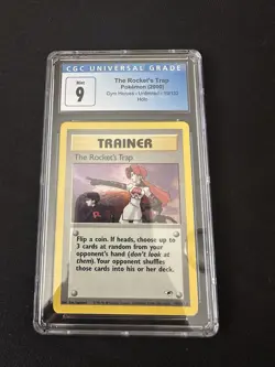 Pokemon The Rocket's Trap Holo Trainer 19/132 from Gym Heroes in a CGC 9 - Image 1