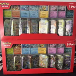 Pokemon TCG: Prismatic Evolutions 8 Mini-Tins Promos Costco Lot Of 2 IN HAND - Image 1