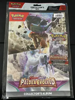 Pokemon Scarlet & Violet Paldea Evolved TCG Collectors Kit Album Poster Pack New - Image 1