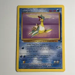 Lapras 25/62 Fossil Regular Non-Holo Rare Pokemon TCG - Image 1