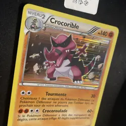 Carte Pokemon Crocorible Holo 65/114 Noir et Blanc Francais - Image 2