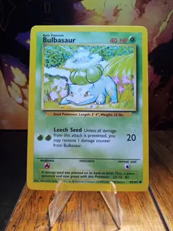 1999 Pokemon Base Set Unlimited Bulbasaur #44 VLP - Image 1