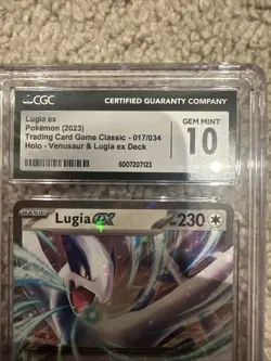 CGC Gem Mint 10 Lugia ex 017/034 Classic Venusaur Deck Holo Pokemon 2023 TCG - Image 2