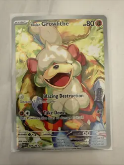 2024 Pokemon Hisuian Growlith Twilight Masquerade 181/167 NM - Image 1
