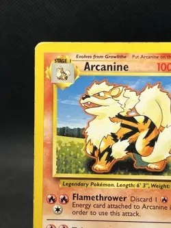 Pokemon TCG Base Set Arcanine Non Holo Uncommon 23/102 Vintage WOTC MP - Image 2