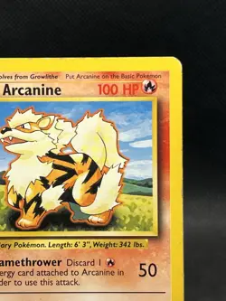 Pokemon TCG Base Set Arcanine Non Holo Uncommon 23/102 Vintage WOTC MP - Image 3