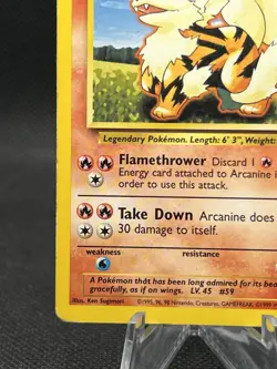 Pokemon TCG Base Set Arcanine Non Holo Uncommon 23/102 Vintage WOTC MP - Image 5