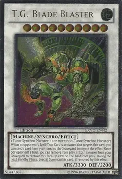 Yugioh! T.G. Blade Blaster - EXVC-EN042 - Ultimate Rare - Unlimited Edition Near - Image 1