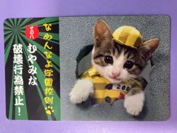 Namennayo Nameneko School Rule Card No Vandalism Construction Kitten Japanese - Image 2
