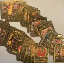 55cards/box Collector's Edition Gold 55 Card Non-TCG Fan Art Pokemon Sealed Deck - Image 3