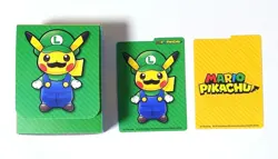 Pokemon Card Luigi Pikachu Deck Case Multicolor Super Mario Collaboration Japan - Image 2