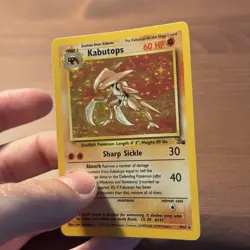 Pokemon kabutops Fossil Holo Rare Card 9/62 1999 WOTC Vintage - Image 2