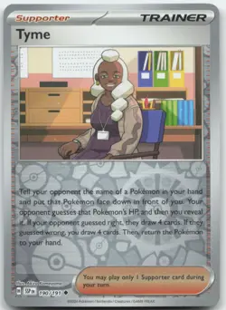 Tyme 190/191 Reverse Holo SV08: Surging Sparks Pokemon Card NM - Image 1