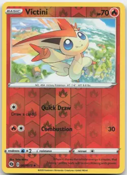 Victini 007/073 Reverse Holo Champion's Path Pokemon Card NM - Image 1