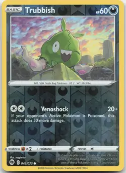 Trubbish 043/073 Reverse Holo Champion's Path Pokemon Card NM - Image 1