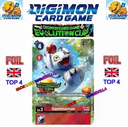 DIGIMON CARD GAME EVOLUTION CUP PROMO CARD TOP 4 Gammamon (P-058) FOIL ENGLISH - Image 1