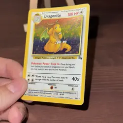 Pokemon Dragonite Fossil 1999 Holo Rare Card 4/62 WOTC - Image 3