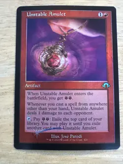 Unstable Amulet 421 - MTG - Modern Horizons 3 - NM - Foil - Retro Frame - Image 1
