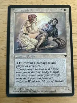 COMBAT MEDIC - LIZ DANFORTH Fallen Empires 1994 Magic The Gathering MTG - Image 1