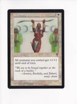 1996 MAGIC THE GATHERING MTG VISIONS WARRIOR'S HONOR (#2) (PH) - Image 1