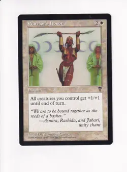 1996 MAGIC THE GATHERING MTG VISIONS WARRIOR'S HONOR (#1) (PH) - Image 1