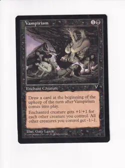 1996 MAGIC THE GATHERING MTG VISIONS VAMPIRISM (#1) (PH) - Image 1