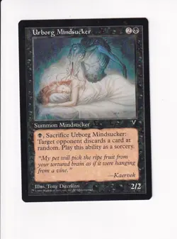 1996 MAGIC THE GATHERING MTG VISIONS URBORG MINDSUCKER (#2) (PH) - Image 1