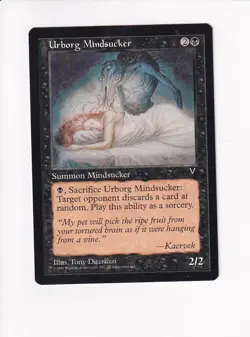 1996 MAGIC THE GATHERING MTG VISIONS URBORG MINDSUCKER (#1) (PH) - Image 1