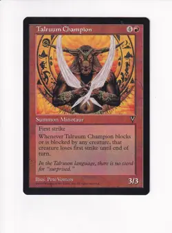 1996 MAGIC THE GATHERING MTG VISIONS TALRUUM CHAMPION (PH) - Image 1