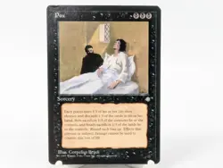 Pox - Ice Age MTG Vintage 1995 Rare Black Border Card Lightly Played SKU I5E0A92 - Image 1