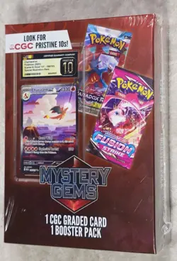 Pokemon Mystery Gems 1 CGC Graded Card & 1 Booster Pack 2025! New Sealed Box! - Image 5