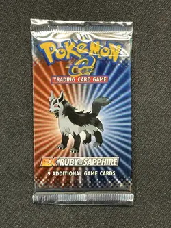 SEALED EX Ruby & Saphire (Mightyena Artwork) Pokemon Card Booster Pack - Image 1