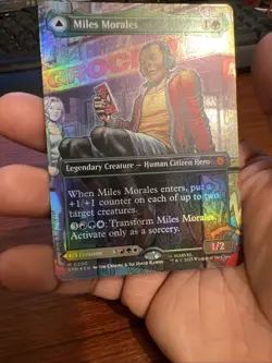 Ultimate Spider-Man/Miles Morales Borderless Foil NM MTG - Image 2
