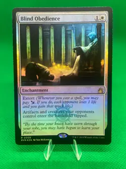 MTG - RVR - Blind Obedience Near Mint Foil - Image 1