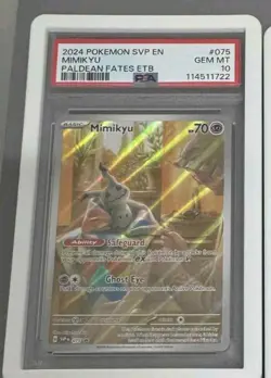 Pokemon S&V Paldean Fates ETB Promo - Mimikyu - SVP075 PSA 10 - Image 1