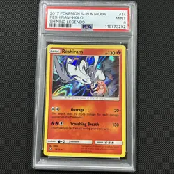 2017 Pokemon Sun & Moon Shining Legends #14 Reshiram Holo PSA 9 Mint - Image 1