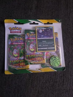 POKEMON EVOLVING SKIES 3 Pack Blister Umbreon Promo NEW SEALED SWORD AND SHIELD - Image 1