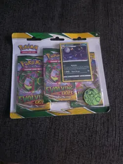 POKEMON EVOLVING SKIES 3 Pack Blister Umbreon Promo NEW SEALED SWORD AND SHIELD - Image 2