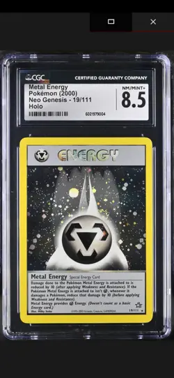 Metal Energy Holo CGC 8.5 19/111 Neo Genesis Pokemon - Image 1