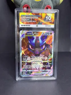 Pokemon TCG: Lucario VSTAR SWSH291 - Crown Zenith Promo ACE 10 Gem Mint - Image 1