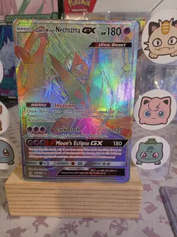 Rainbow Dawn Wings Necrozma GX 161/156 Ultra Prism - Pokemon TCG Damaged - Image 1