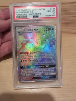 PSA 10 GRENINJA GX 133/131 FULL ART SECRET FORBIDDEN LIGHT POKEMON - Image 1