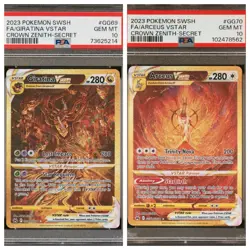 2023 Pokemon SWSH Crown Zenith Giratina & Arceus VSTAR Gem MT PSA 10 - Image 1