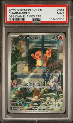 PSA 9 - 2023 Pokemon Obsidian Flames CHARMANDER Black Star Promo #044 (0510) - Image 1