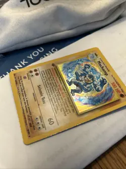 Pokemon TCG Machamp Holo 1st Edition Base Set #8/102 Holo Rare - Image 3