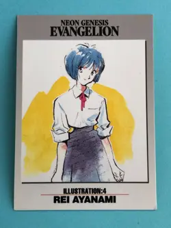 Neon Genesis Evangelion Card ILLUSTRATION REI AYANAMI Rare Sega Bandai - Image 1