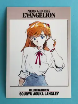Neon Genesis Evangelion Card ILLUSTRATION SOURYU ASUKA LANGLEY Rare Sega Bandai - Image 1